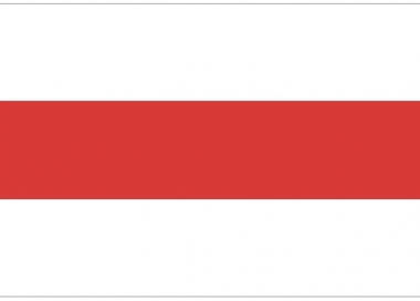 Bílo-červeno-bílá vlajka Běloruska, 100% bavlněné plátno - uchycení tunýlek
