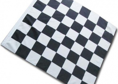Tištěná šachovnicová startovní/cílová vlajka