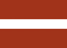 Státní vlajka Lotyšsko tištěná venkovní