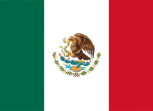 Státní vlajka Mexiko tištěná venkovní