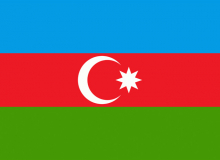 Státní vlajka Ázerbajdžán tištěná venkovní