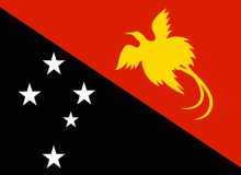 Státní vlajka Papua Nová Guinea tištěná venkovní