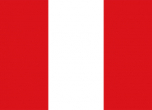 Státní vlajka Peru tištěná venkovní