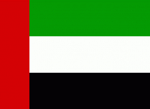 Státní vlajka Spojené arabské emiráty tištěná venkovní
