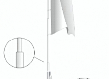Hliníkový vlajkový stožár s vnitřním vedením lanka