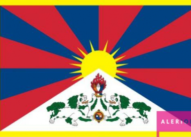 Tibetská vlajka - samolepka.