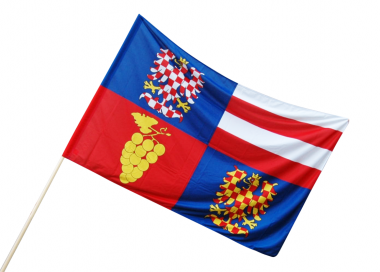 Tištěná vlajka Jihomoravského kraje