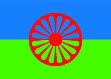 Tištěná romská vlajka