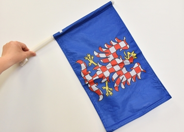 Carflag s vlajkou Moravy.