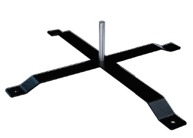Křížový podstavec k vlajkovým křídlům, pevný hliníkový trn.