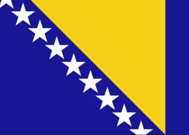 Samolepka - vlajka Bosna a Hercegovina