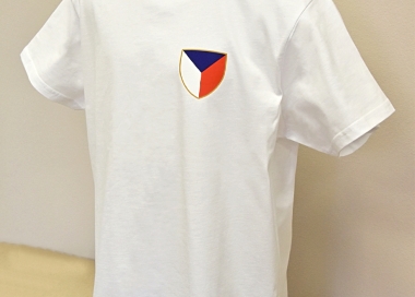 Bavlněné tričko Česká republika vlajka ve znaku, pánské.