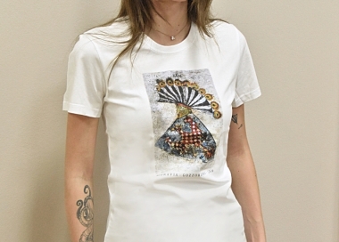 Bavlněné tričko s nejstarším barevným provedením znaku Moravy, dámské.