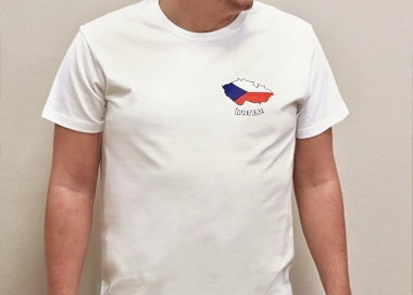 Bavlněné tričko vlajka Česká republika, pánské.