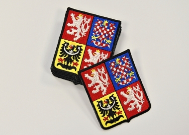 Vyšívaná rukávová nášivka - velký státní znak Česká republika, prodej.