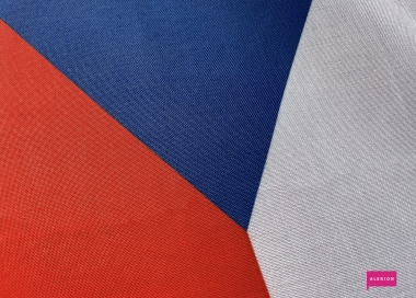 Vlajka České republiky – detail materiálu