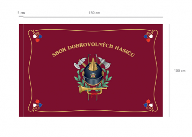 Hasičská vlajka s tradičním motivem, TUNÝLEK