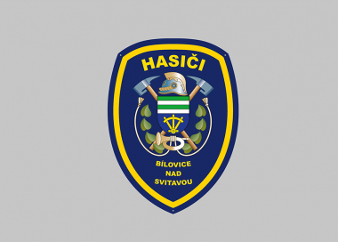 Dibondový hasičský znak ve tvaru štítu 