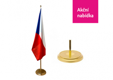 Interiérový stojan s vlajkou ČR