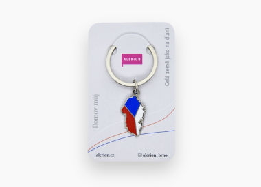 Klíčenka Mapa Česka na kartičce