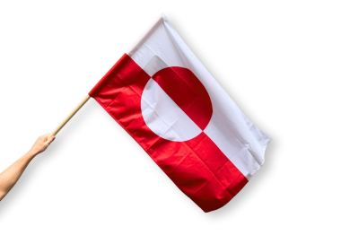 Státní vlajka Grónsko tištěná venkovní, 60 × 90 cm