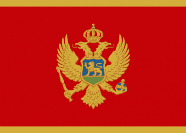 Státní vlajka Černá Hora tištěná venkovní