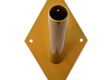 Fasádní držák vlajek s diamantovým terčem pro jednu žerď, zlaté provedení