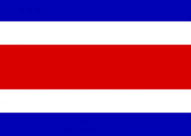 Státní vlajka Kostarika tištěná venkovní
