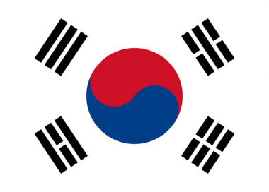 Státní vlajka Jižní Korea tištěná venkovní