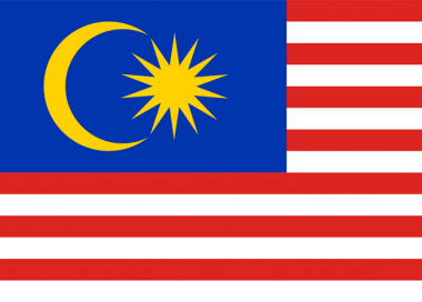 Státní vlajka Malajsie tištěná venkovní