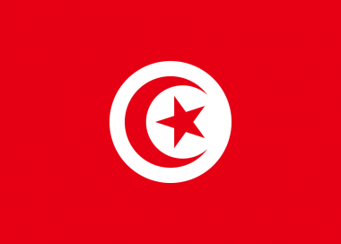 Státní vlajka Tunisko tištěná venkovní