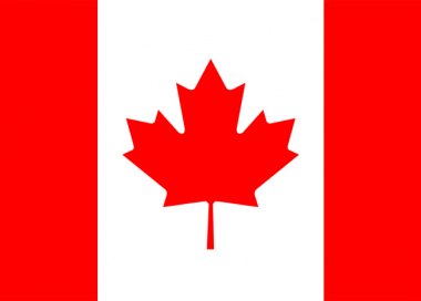 Státní vlajka Kanada tištěná venkovní