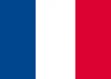 Státní vlajka Francie tištěná venkovní