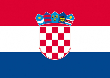 Státní vlajka Chorvatsko tištěná venkovní