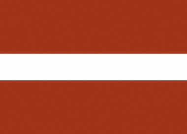 Státní vlajka Lotyšsko tištěná venkovní