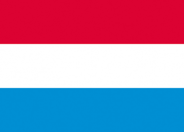 Státní vlajka Lucembursko tištěná venkovní