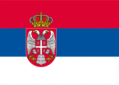 Státní vlajka Srbsko tištěná venkovní