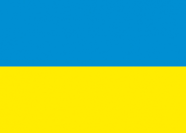 Státní vlajka Ukrajina tištěná venkovní