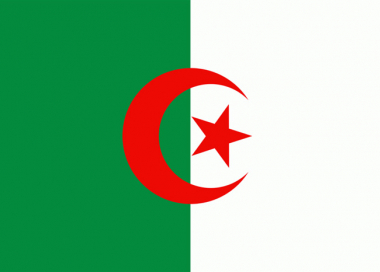 Státní vlajka Alžírsko tištěná venkovní