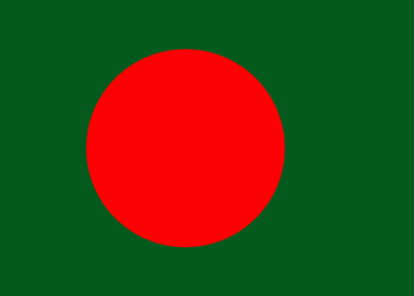 Státní vlajka Bangladéš tištěná venkovní