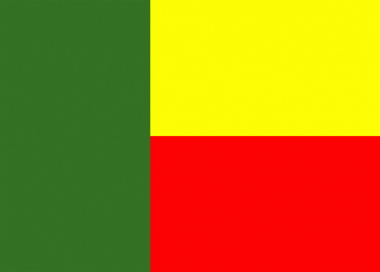 Státní vlajka Beninská republika tištěná venkovní