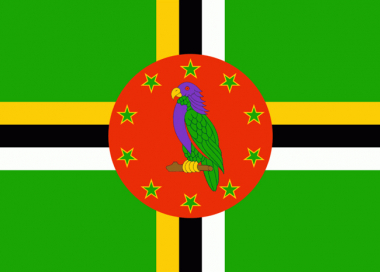 Státní vlajka Dominika tištěná venkovní