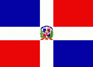 Státní vlajka Dominikánská republika tištěná venkovní