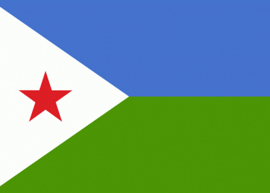Státní vlajka Džibutsko tištěná venkovní