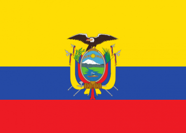 Státní vlajka Ekvádor tištěná venkovní