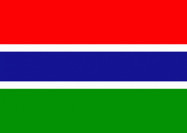 Státní vlajka Gambie tištěná venkovní