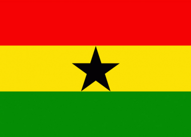 Státní vlajka Ghana tištěná venkovní