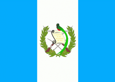 Státní vlajka Guatemala tištěná venkovní
