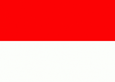Státní vlajka Indonésie tištěná venkovní
