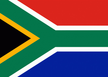 Státní vlajka Jihoafrická republika tištěná venkovní